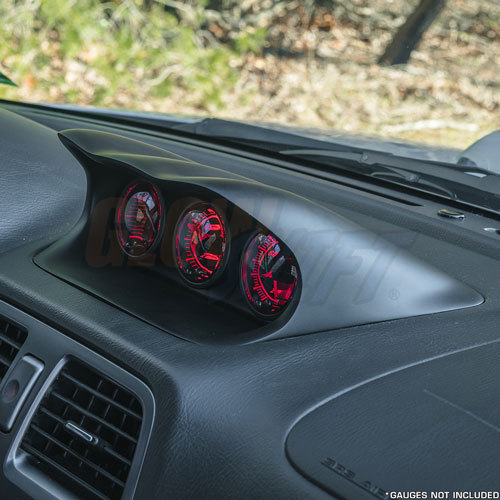 52mm Fiberglass Triple Dash Gauge Pod for 02-07 Subaru Impreza WRX & STi