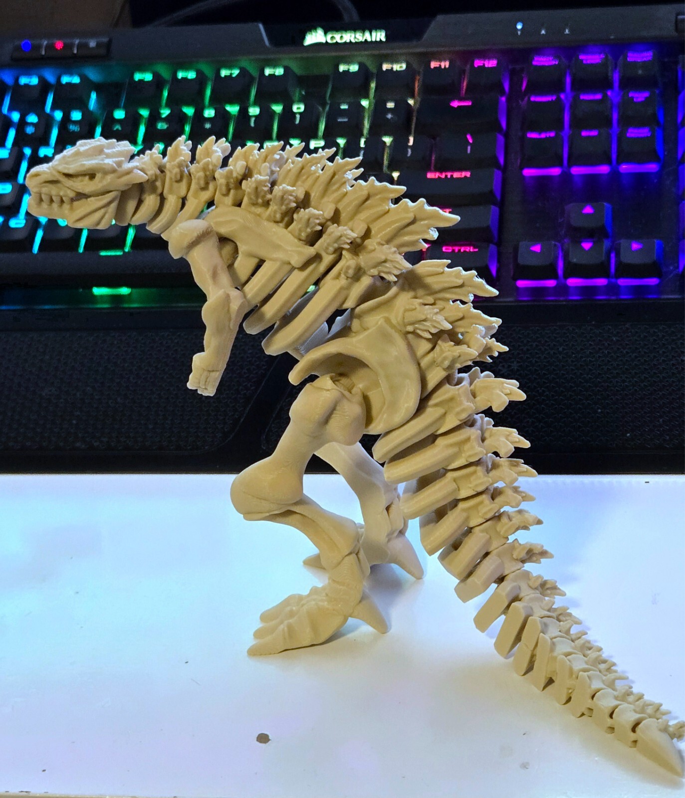 3D Printed Godzilla Skeleton – Highly Detailed & Articulated Model
