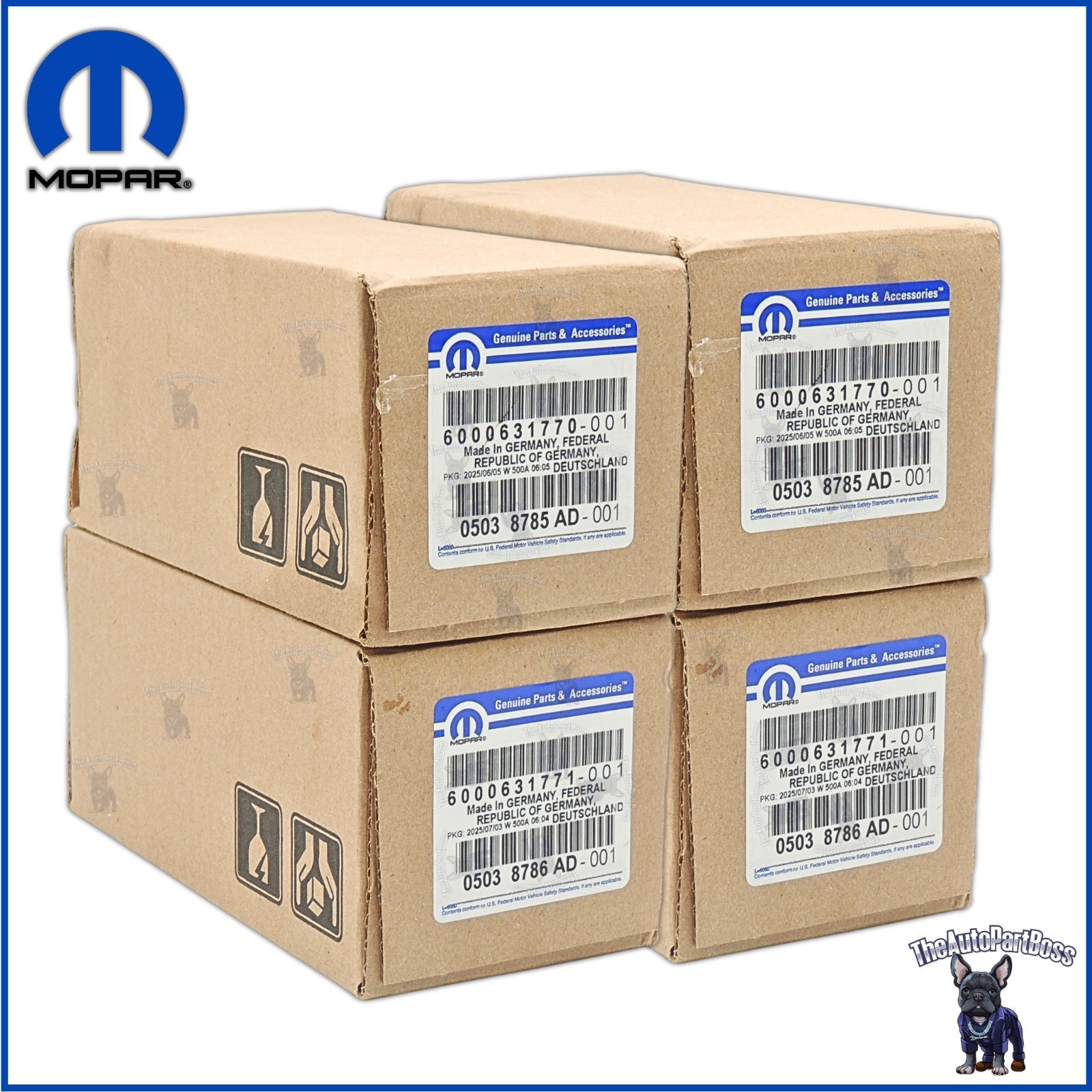 Hydraulic Lifters Complete SET Front & Back OEM Mopar 2X 5038785AD 2X 5038786AD