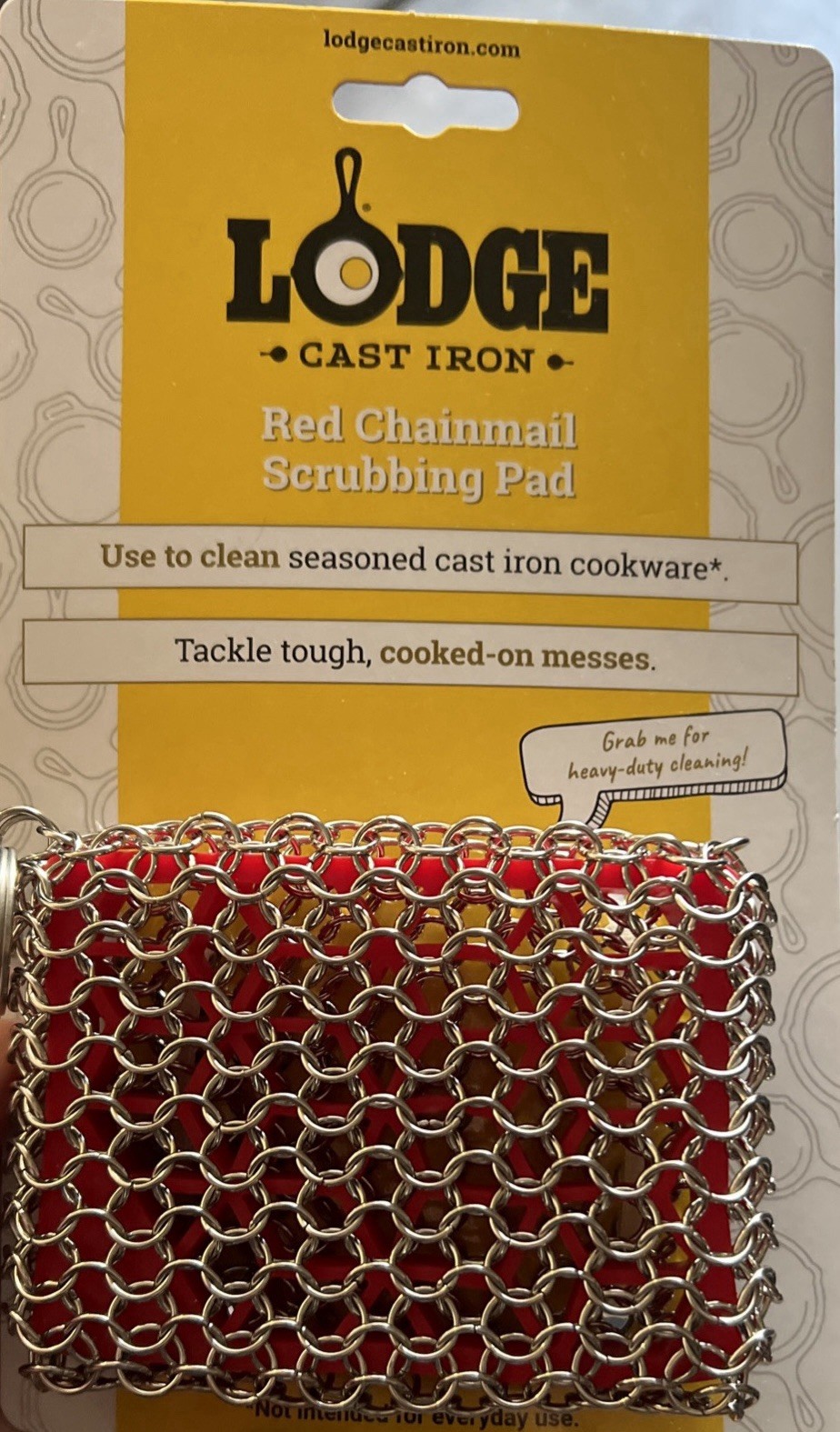 LODGE Cast Iron ChainMail Scrubbing Pad / ACM1OR41 / for cleaning cast iron pans