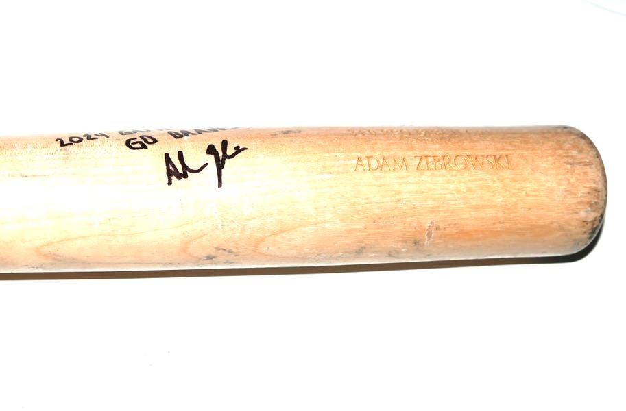 ADAM ZEBROWSKI 2024 ROME EMPERORS GAME USED OLD HICKORY BASEBALL BAT BRAVES