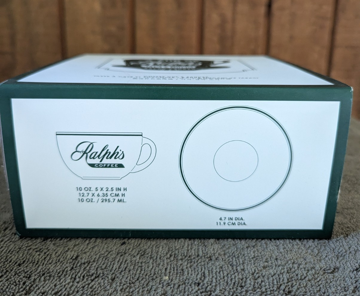 RALPH'S COFFEE by Ralph Lauren Porcelain 10 oz. Cup & Saucer Set (polo)