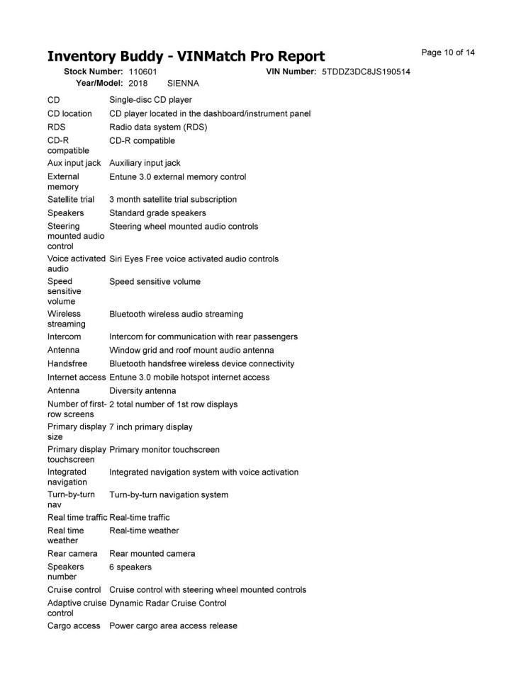 Seat Belt Front Bucket Pre-crash System Driver Fits 18-20 SIENNA 10324687