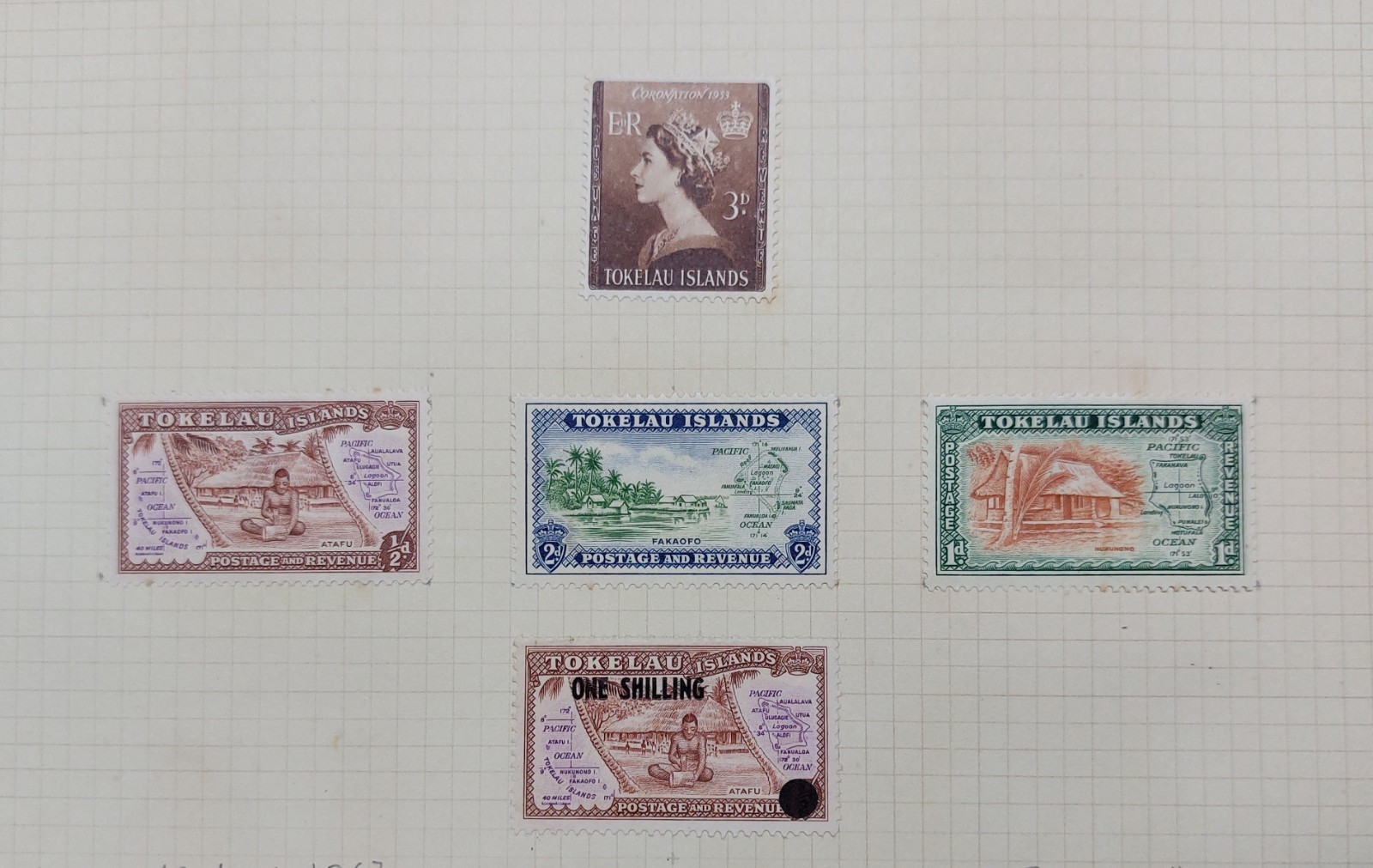 1960's Tokelau Island Collection of MLH Stamps on 5 Album Pages