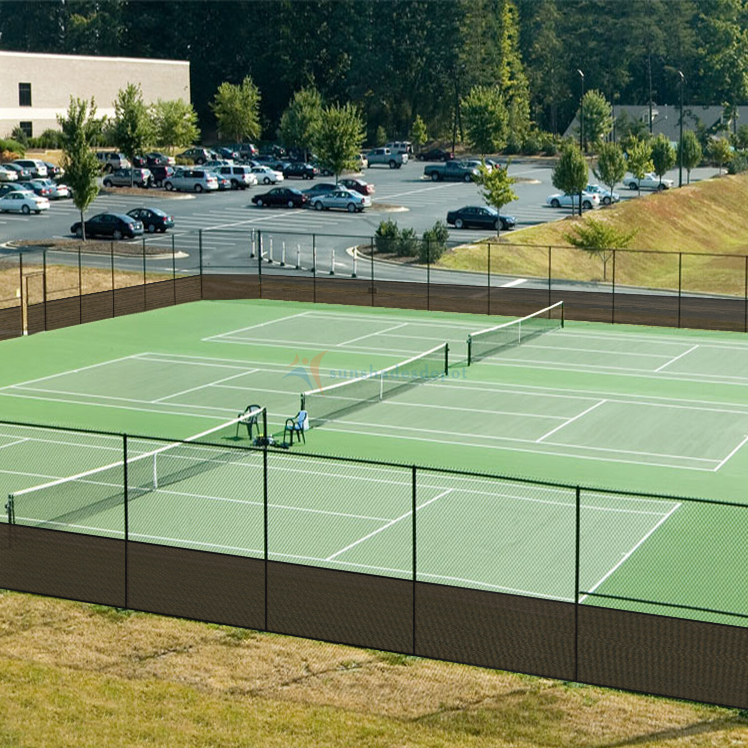 4' 5' 6' 8' Tall Fence Privacy Screen Windscreen Brown Shade Mesh Cover Garden