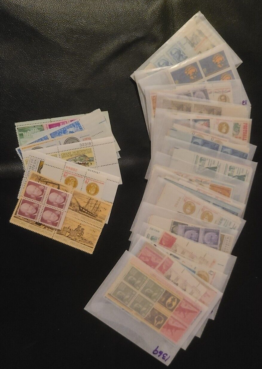 US Postage Stamp Lots (10x Blocks of 4) Collection Vintage Antique 40+ Unused