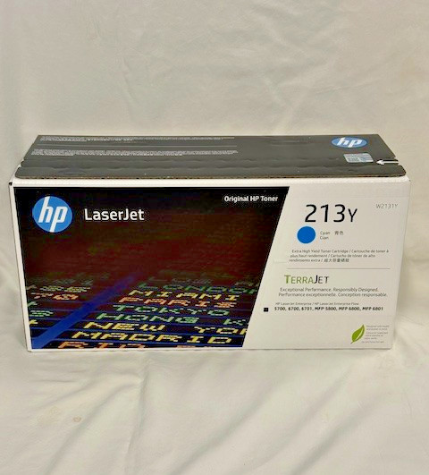 HP 213Y Extra High Yield Cyan Laserjet Toner Cartridge W2131Y