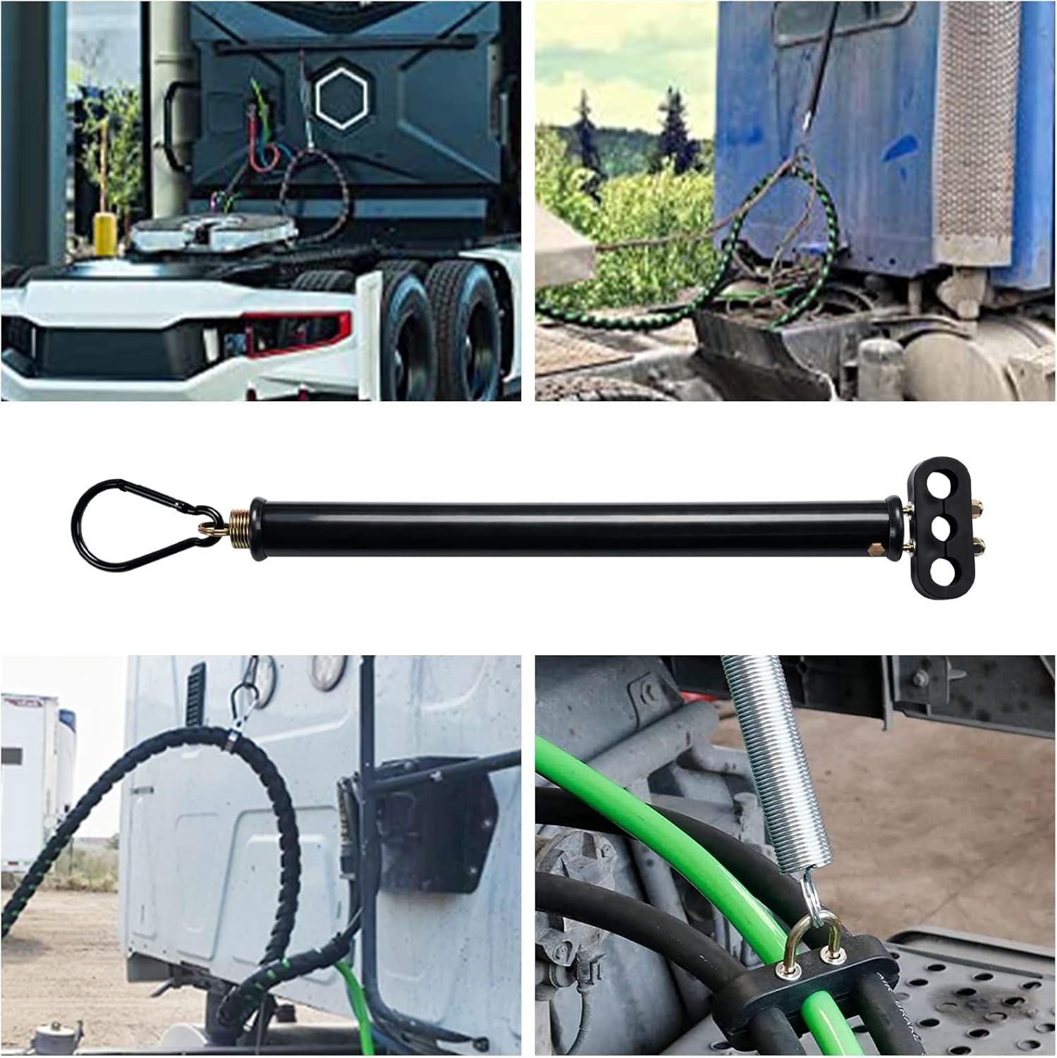 16" Single Tender Spring Kit Heavy Duty ABS Air Line Hose Tracker Tender Kit