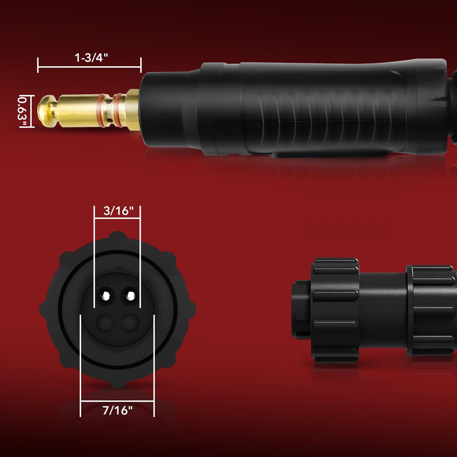 15Ft MIG Welding Gun Torch, 250A Replacement for Lincoln Magnum 250L K533-7