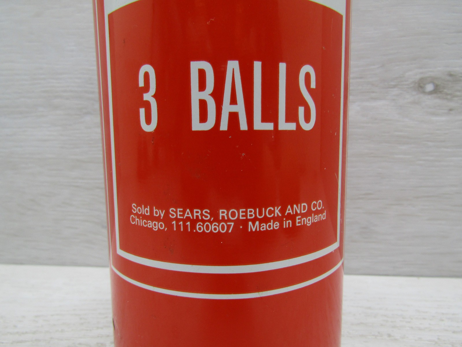 Vintage Sears Sure-Shot Tennis Ball Metal Can With 2 Balls VTG Decor England