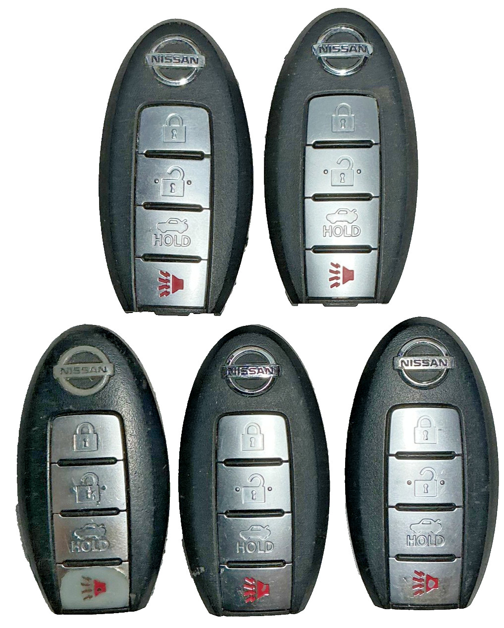 Lot 5 Nissan OEM Keyless Entry Remote Key Fob CWTWBU840, TWB1U840 ID 46 Chip