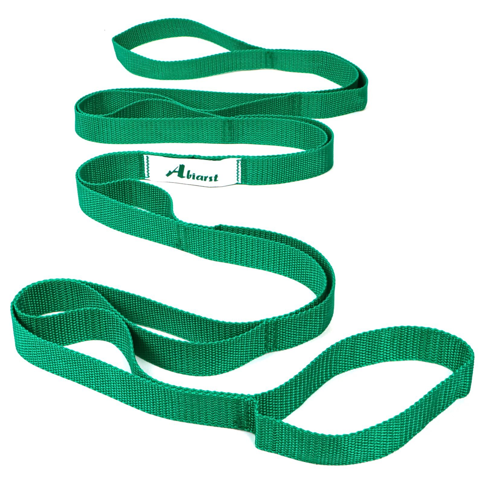 Abiarst Stretching Strap Yoga Straps Physical Therapy 10 Loops Non-Elastic
