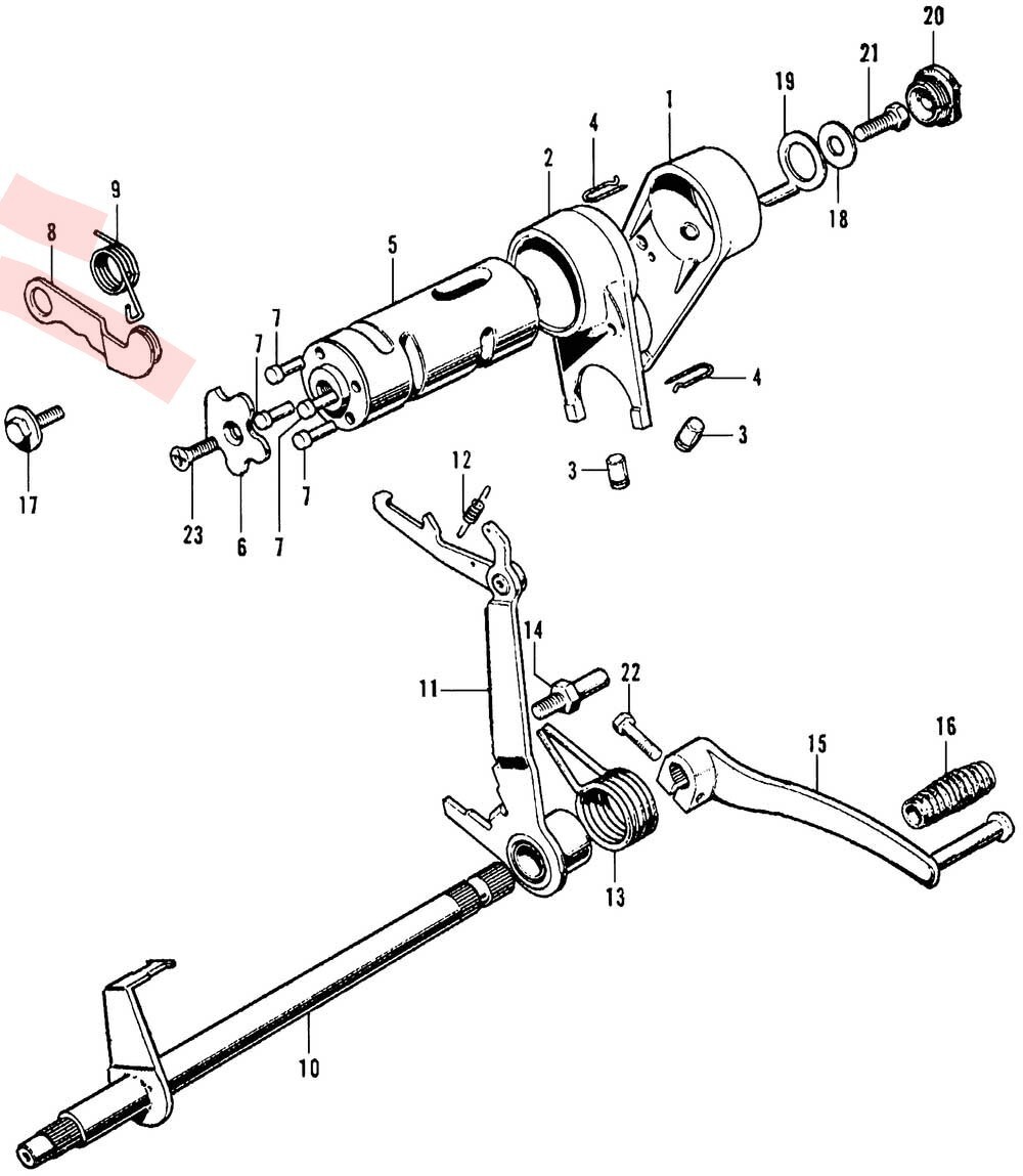 Transmission - Shift Star Detent Arm - 24430041010 - Honda Z50 CT70 SL70 XL70