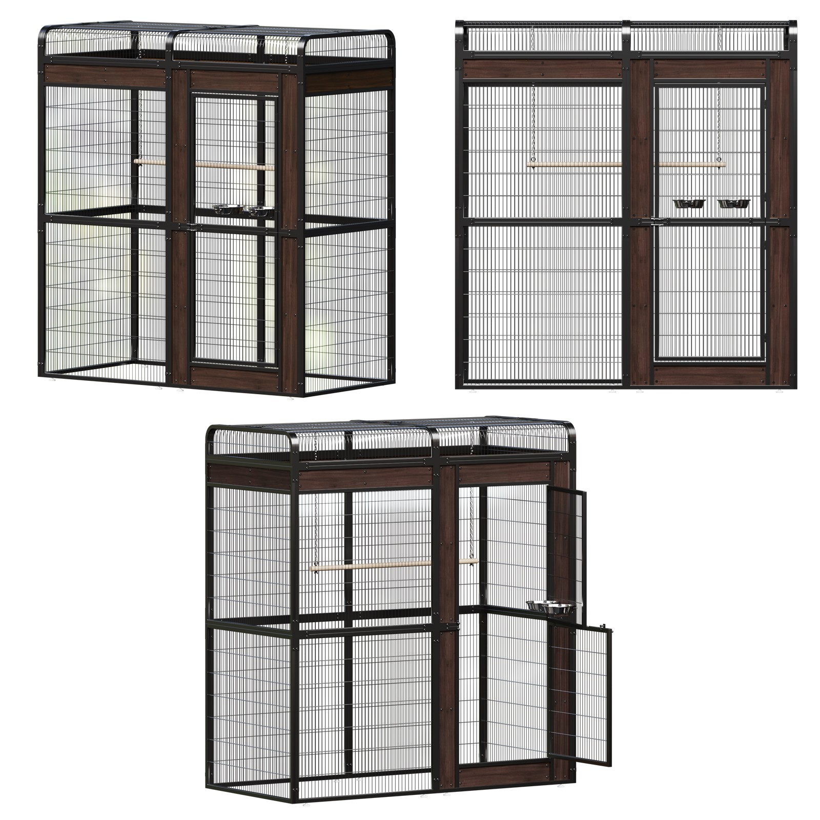 68.7 in Large Metal Aviary Bird Cage for Parakeet Macaw Parrot Budgies Lovebirds