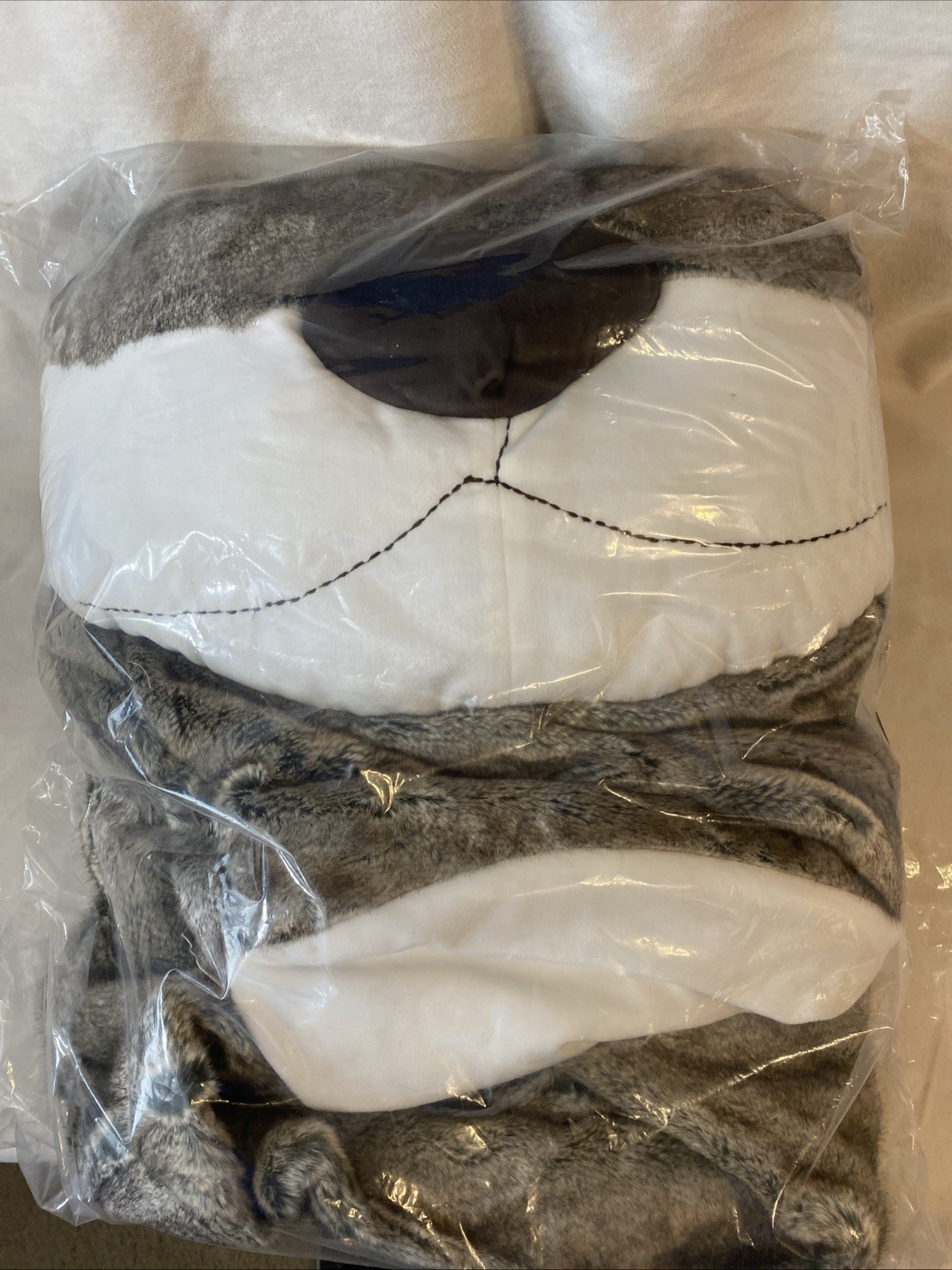 Pottery Barn Otter Critter Faux Fur Soft Kids Beanbag Slipcover 3D Large NWT