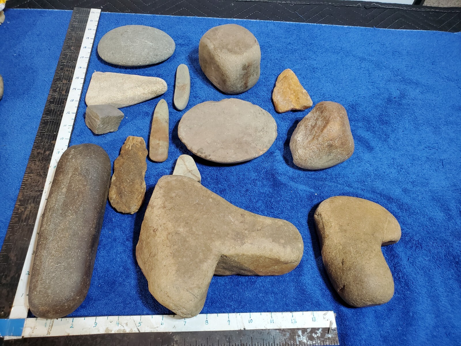 Indian Artifacts Polished Tools, Hammer Stones Bola Primitive Point Pennsylvania