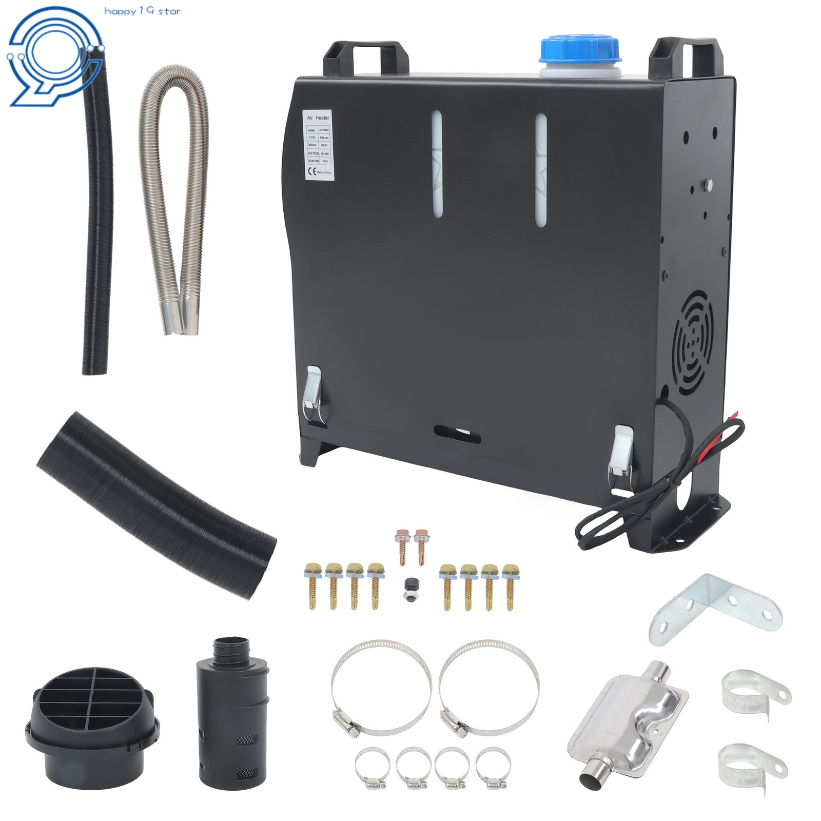 12V Diesel Air Heater 8KW All In One LCD Thermostat Boat Motorhome Truck Trailer