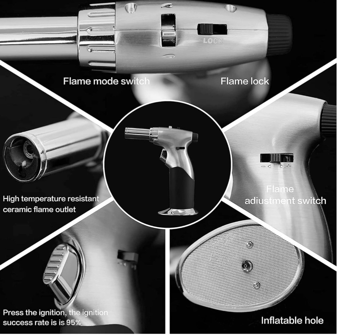 Cocktail Smoker Kit with Torch - 19-Piece Whiskey - Bourbon Smoking Set, 4 Wo...