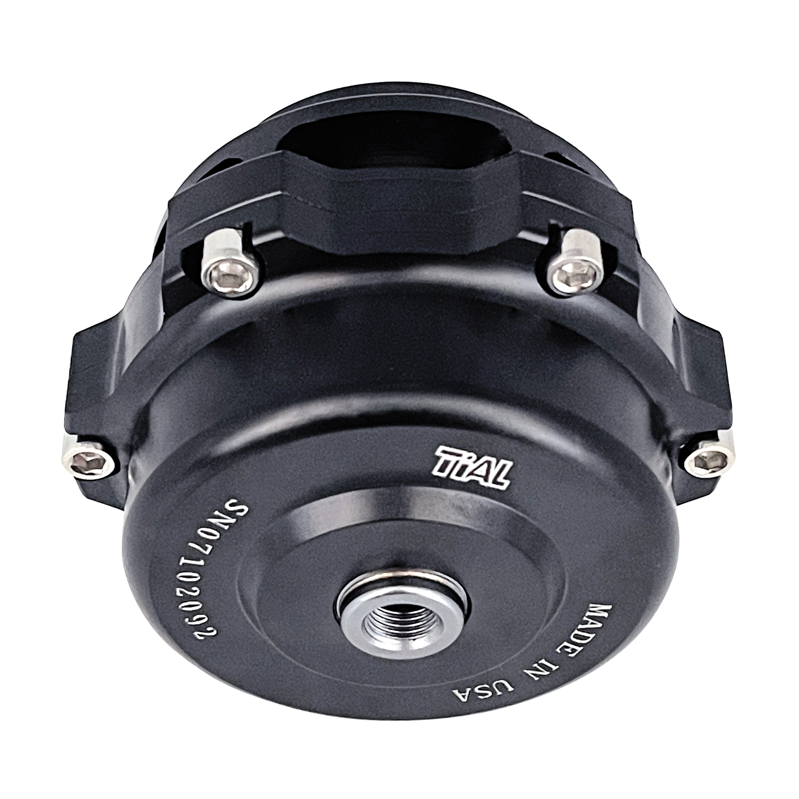 Black Universal 50mm BOV Blow Off Valve Q Typer With Tial Logo V-Band Flange