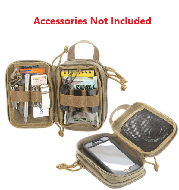 Maxpedition Double-Decker Mini Pocket Black Full Clamshell MOLLE And PALS-Ready