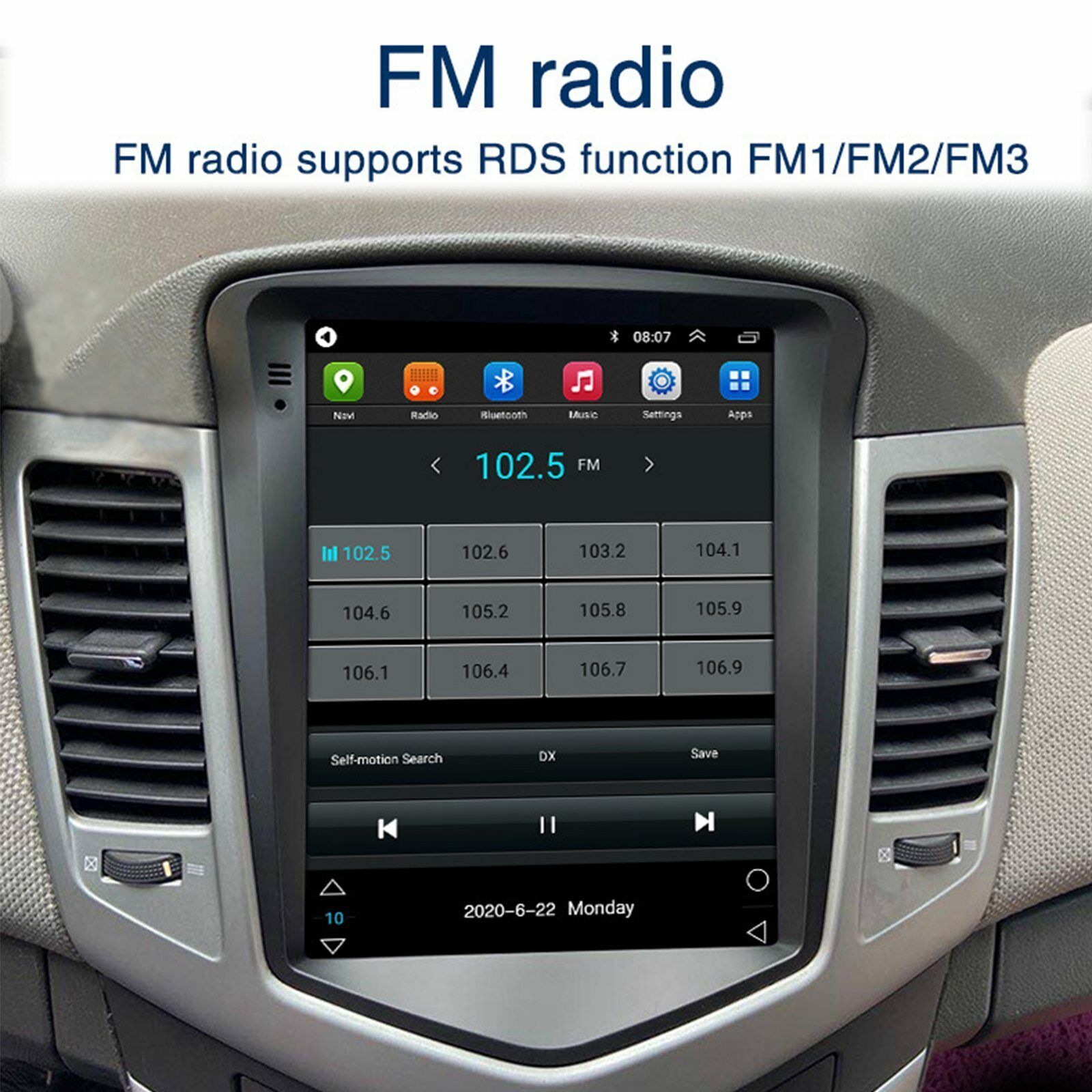 Android 13 Apple Carplay GPS NAVI Car Radio Stereo IPS For Chevy Cruze 2009-2015