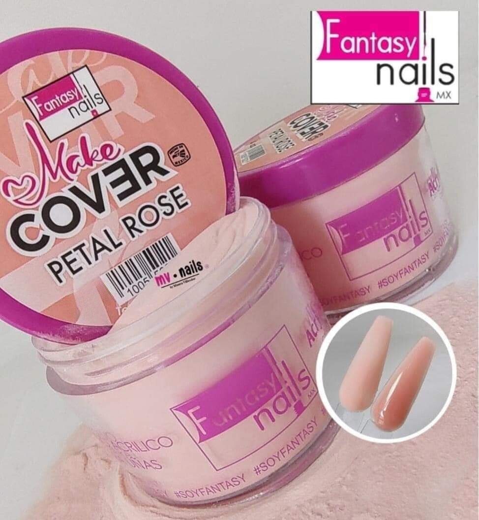Fantasy Nails Make Cover Petal Rose 2 oz Acrylic Powder Polvo