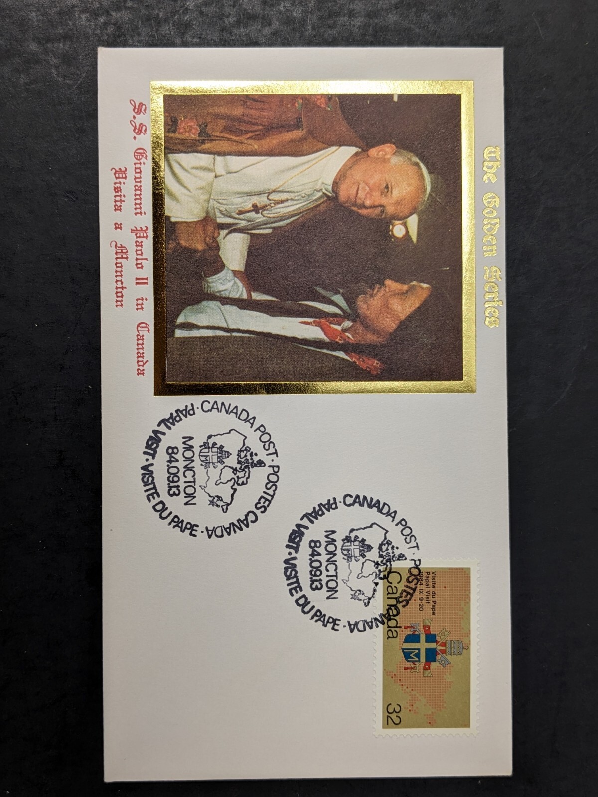 Pope John Paul II, The Golden Series Trip to Canada, 12 Covers Postcards Stamps