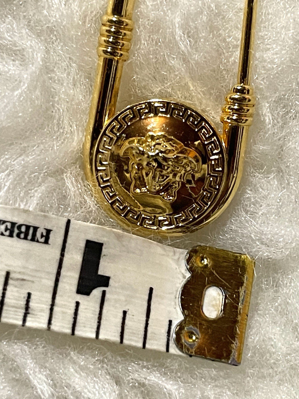 Versace Pin Brooch Accessories Medusa Safety Gold Color