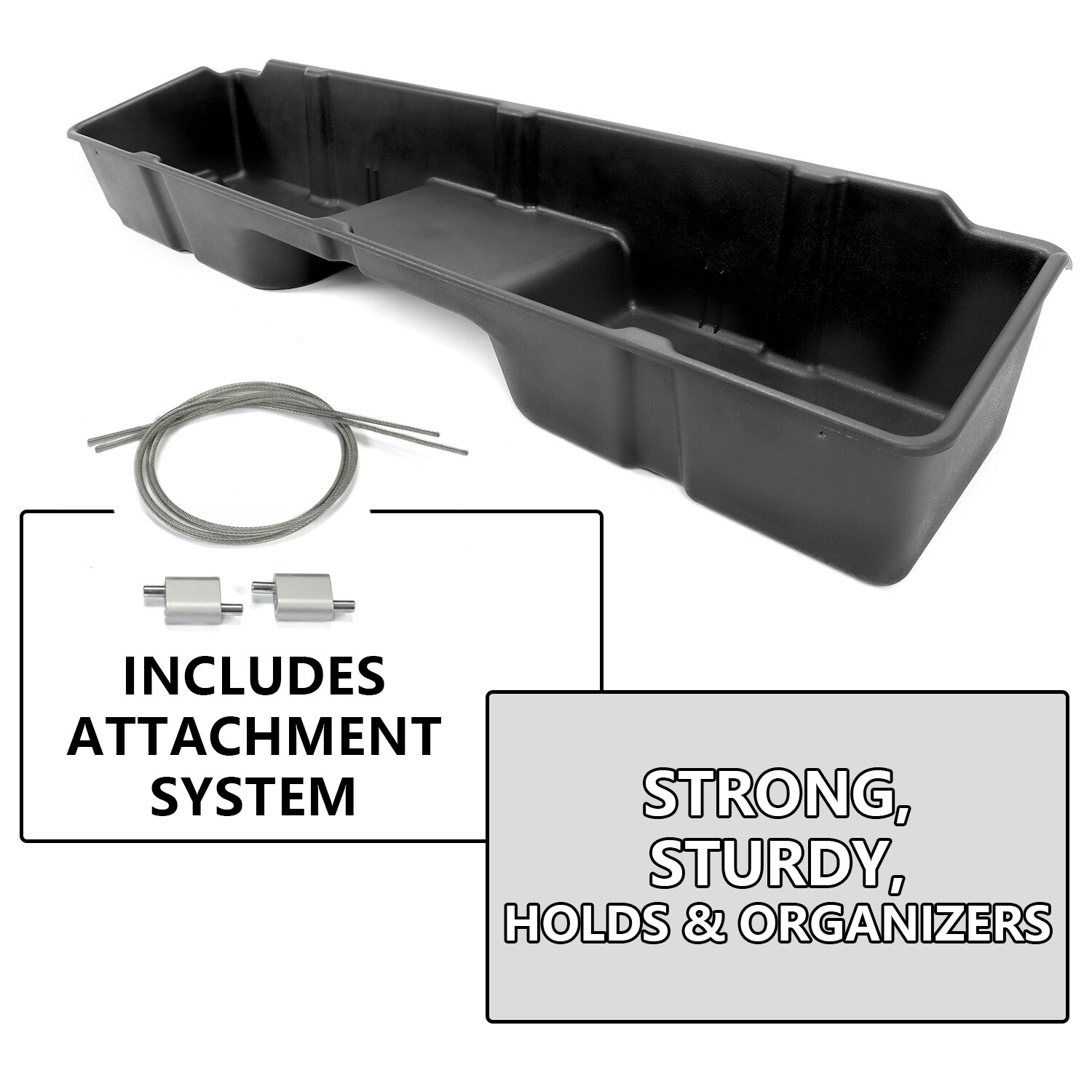 Under seat Storage Box 99-06 fits Chevy/GMC Silverado/Sierra Extended Cab 4-Door
