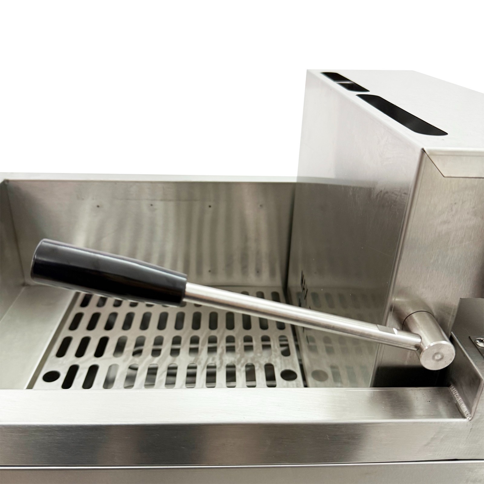 220V 1PH Vertical Flip Electric Fryer for Fried Chicken and Chips 30L 0-200˚C