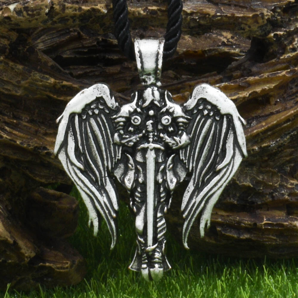 Patron Saint St Michael Archangel Irish Celtic Cross Talisman Pendant Necklace