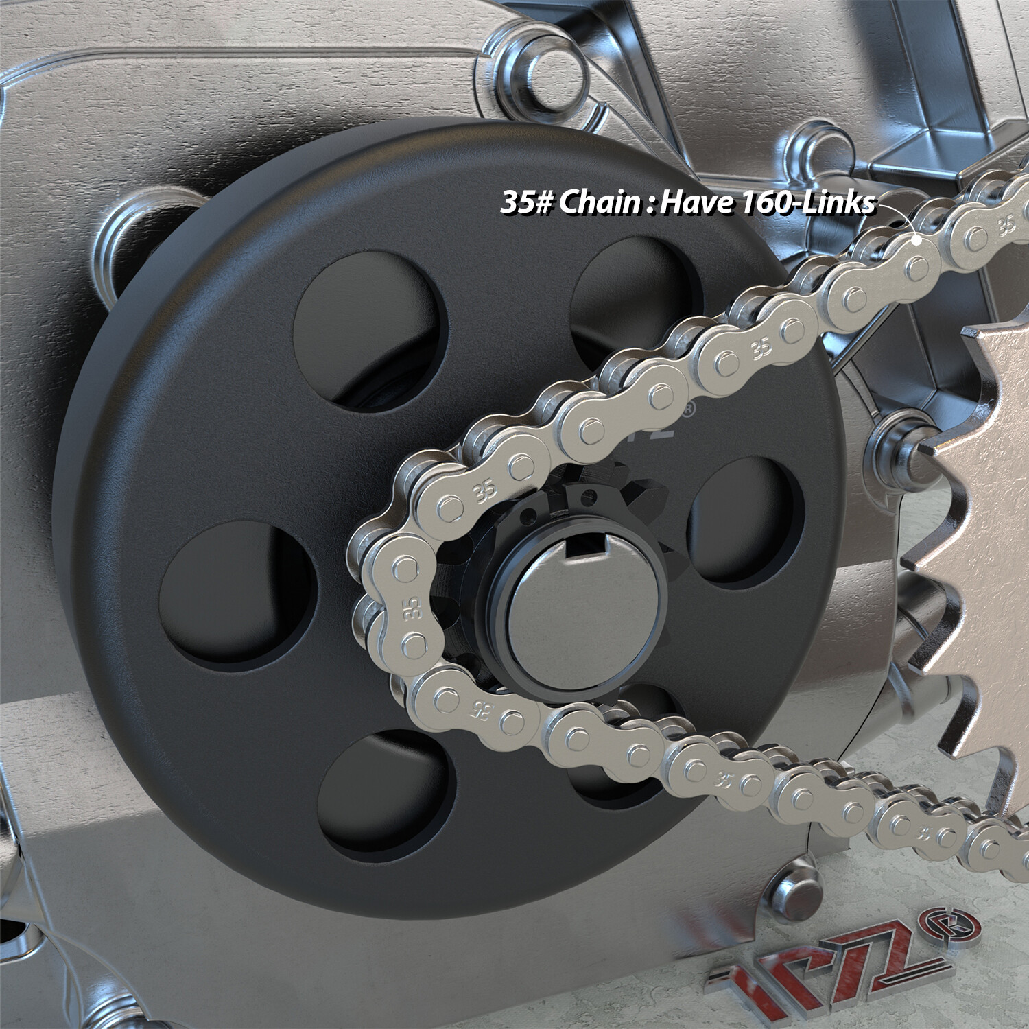 5/8" Shaft Bore 11 Tooth 11T Clutch 35 Chain Go Kart Mini Bike Scooter 2- 6.5HP