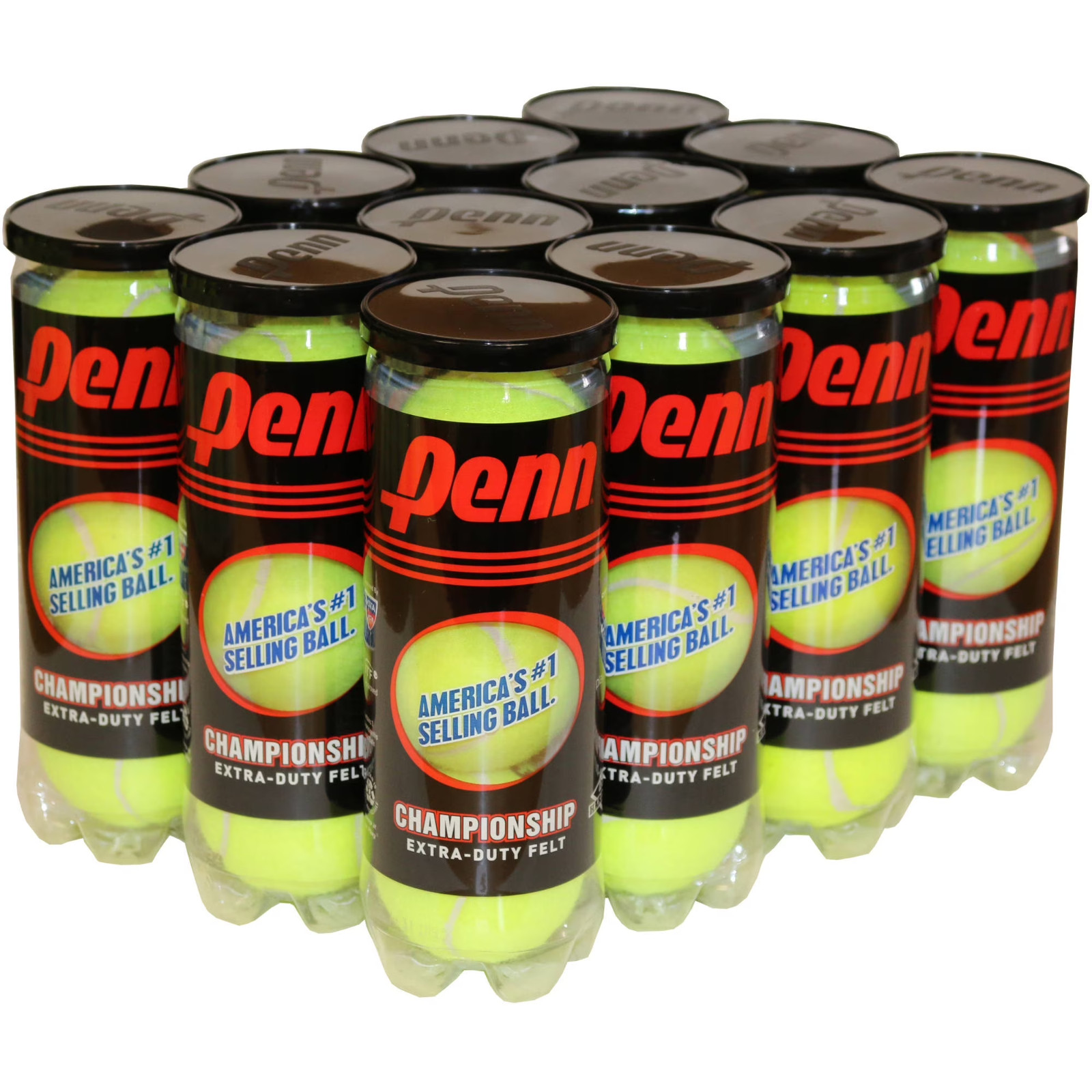 Penn Championship Extra Duty Tennis Balls (12 Cans, 36 Balls)