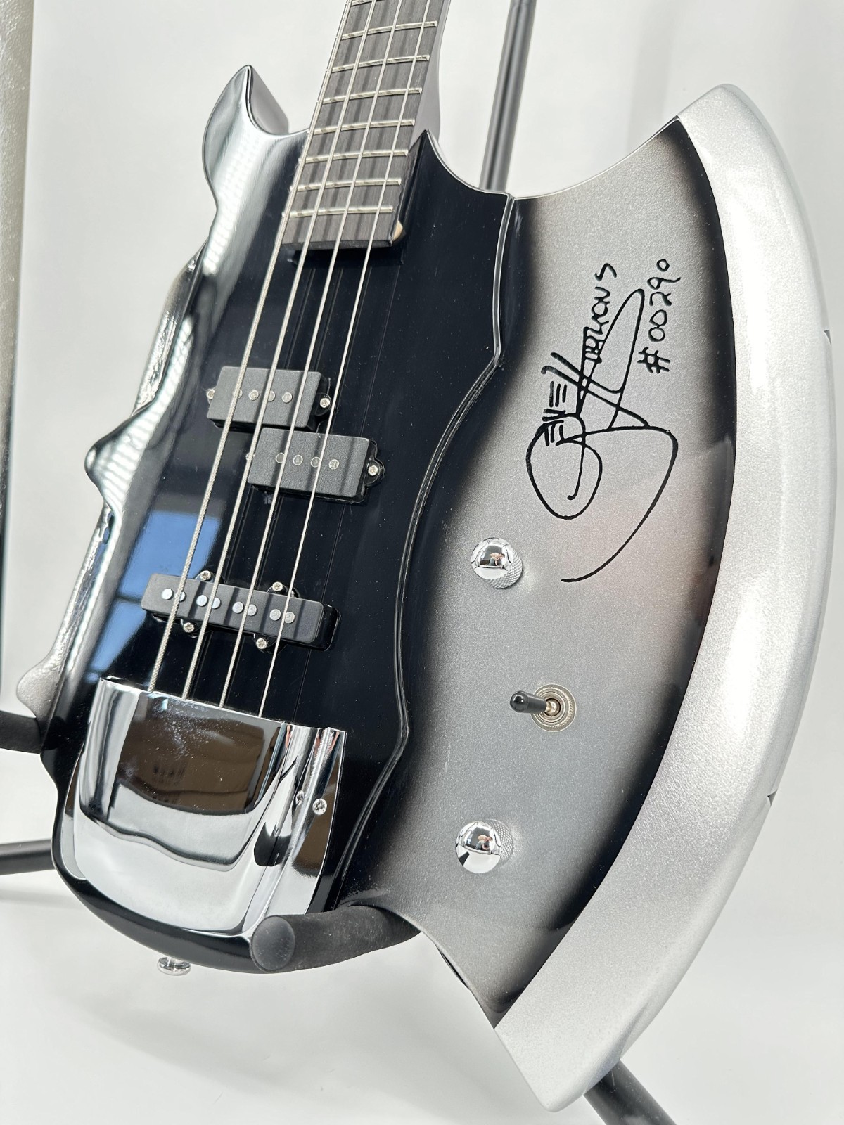 Us Warehouse Axe Bass Gene Simmons Electric Guitar Bass Black 4 Strings