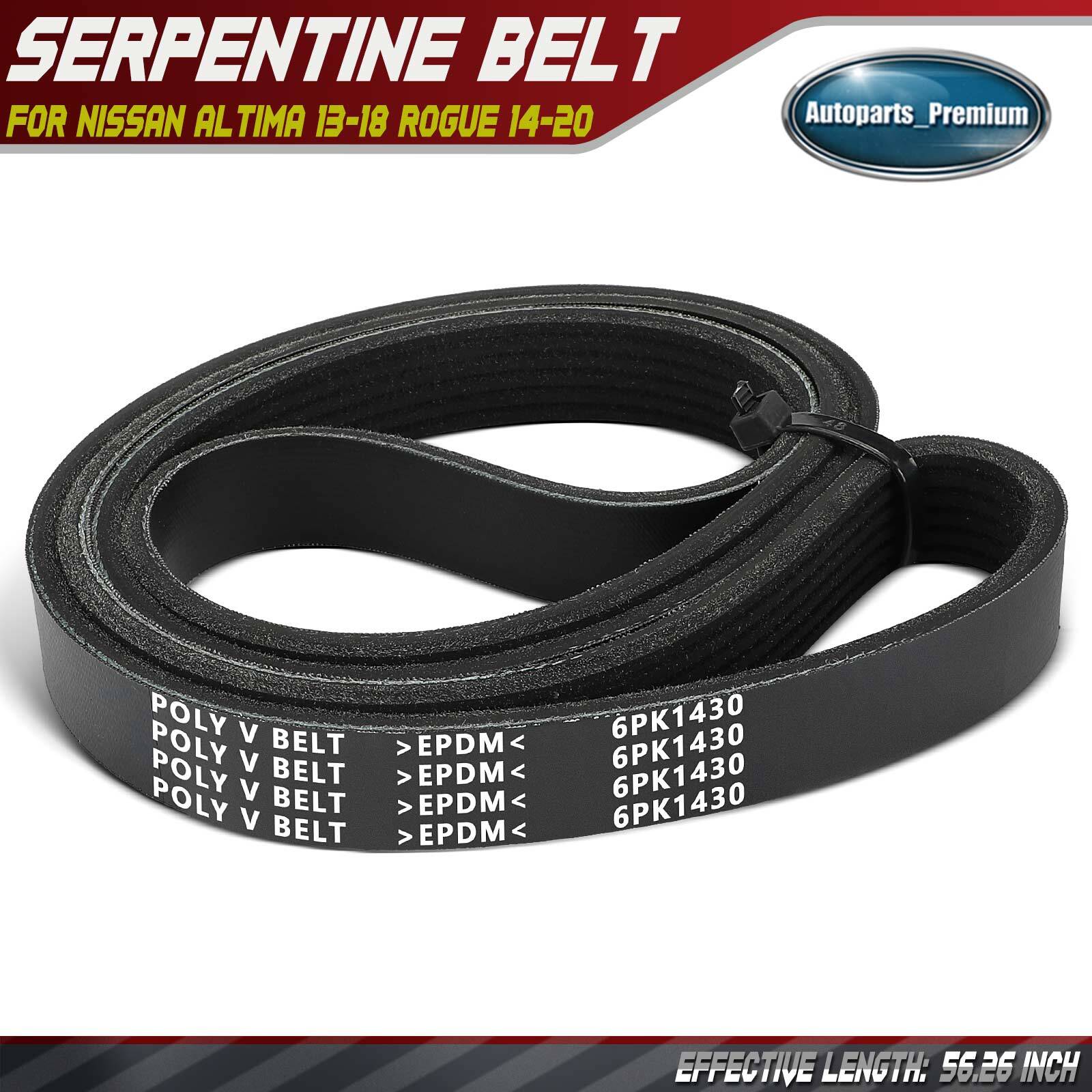 56.26 inch Serpentine Belt for Nissan Altima 2013-2018 Rogue 2014-2020 L4 2.5L