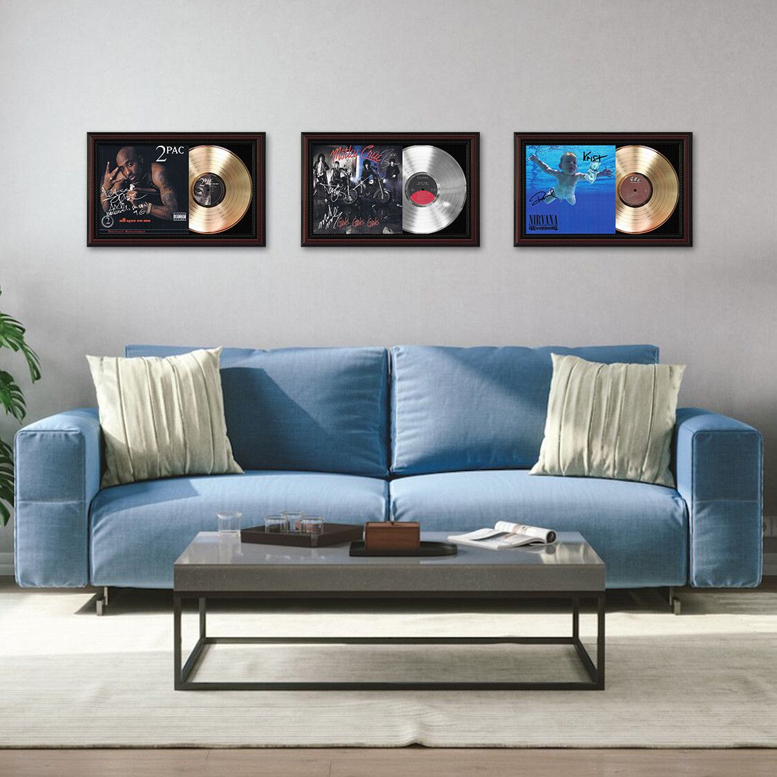 Bob Marley Laser Etched Black Vinyl Record Reproduction Signed LP Display 3