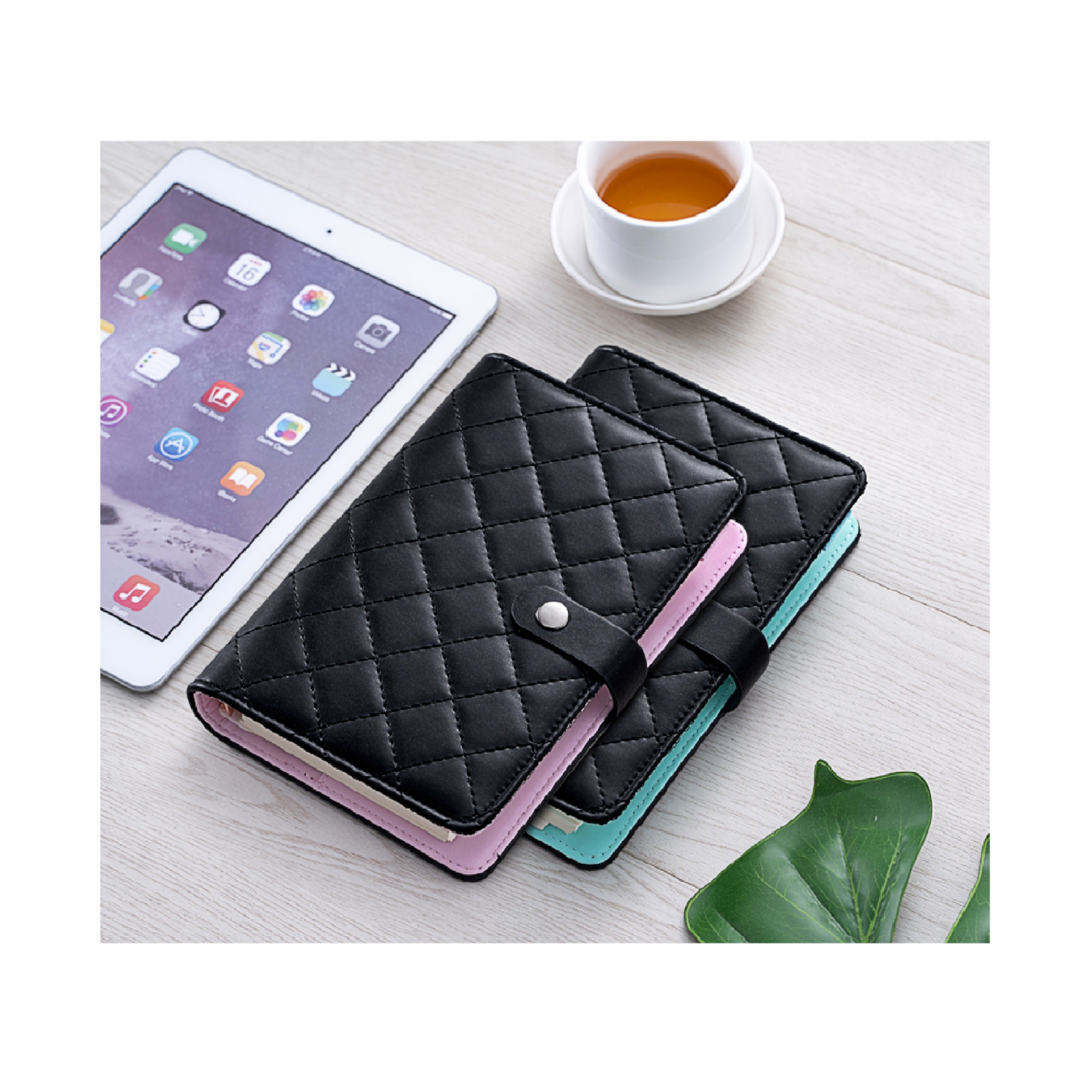 💘 Luxury Checkered/Quilted A5 A6 Agenda Binder Planner Journal Notepad Gift