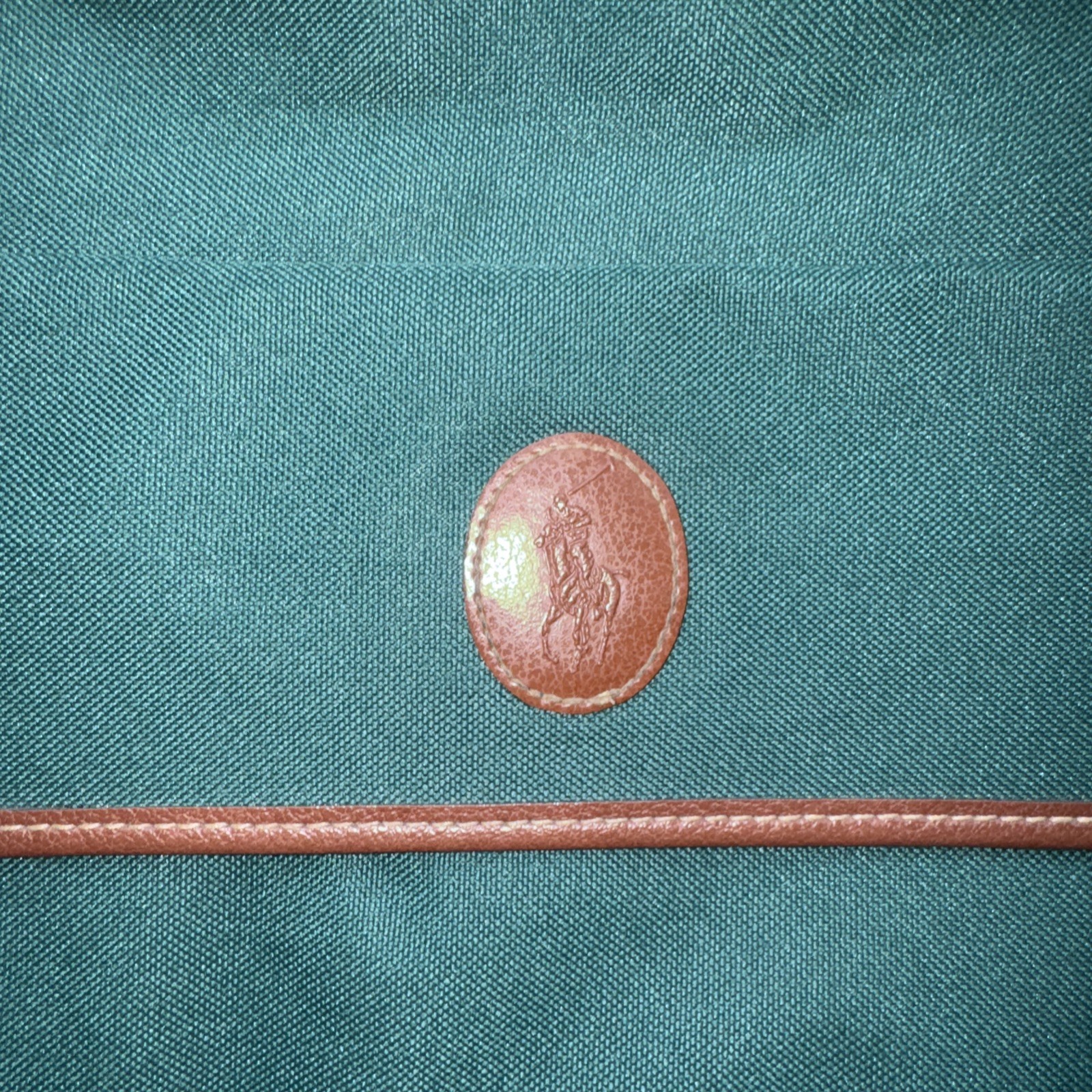 Polo Ralph Lauren Vintage Hunter Forest Green Canvas Computer Bag Messenger Bag