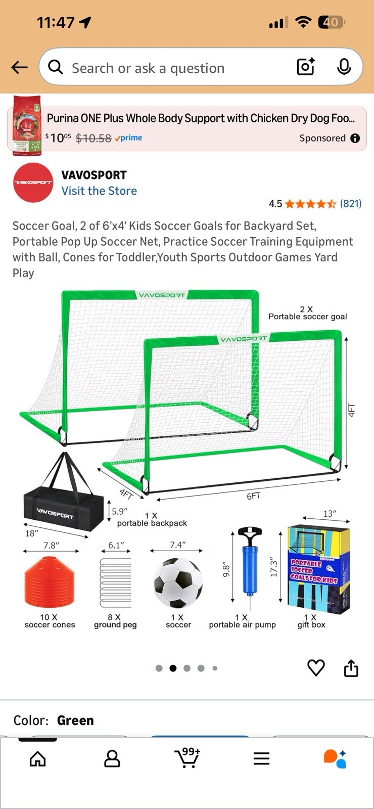 Vavosport Kids Soccer Goal