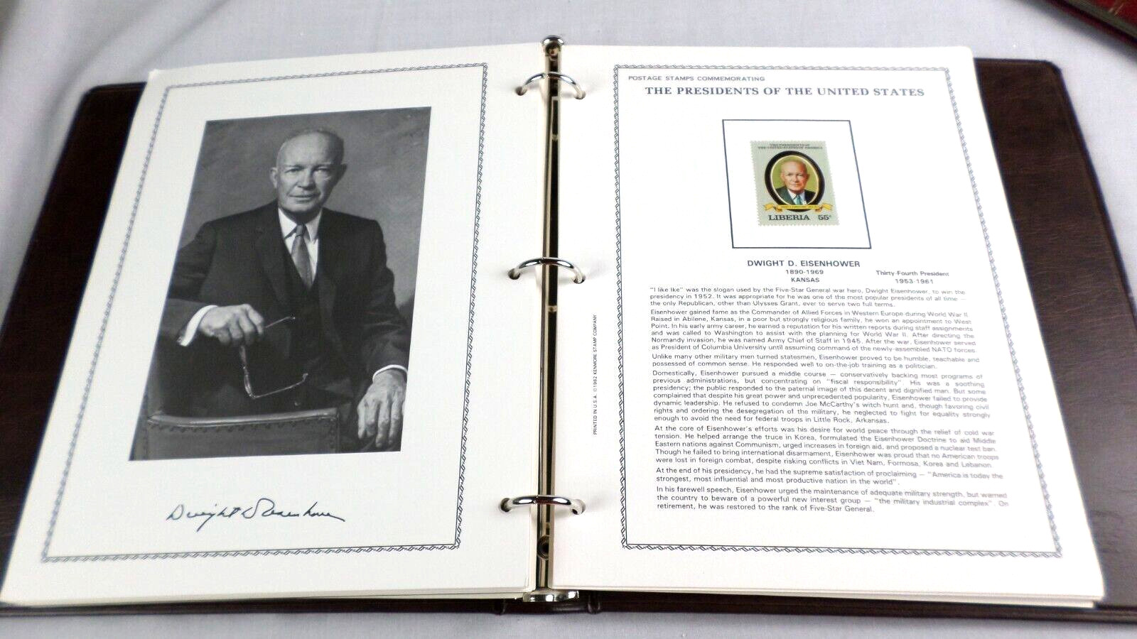 1984 Kenmore "The Presidents of United States" Liberia 39 Stamps &4 Sheets Mint