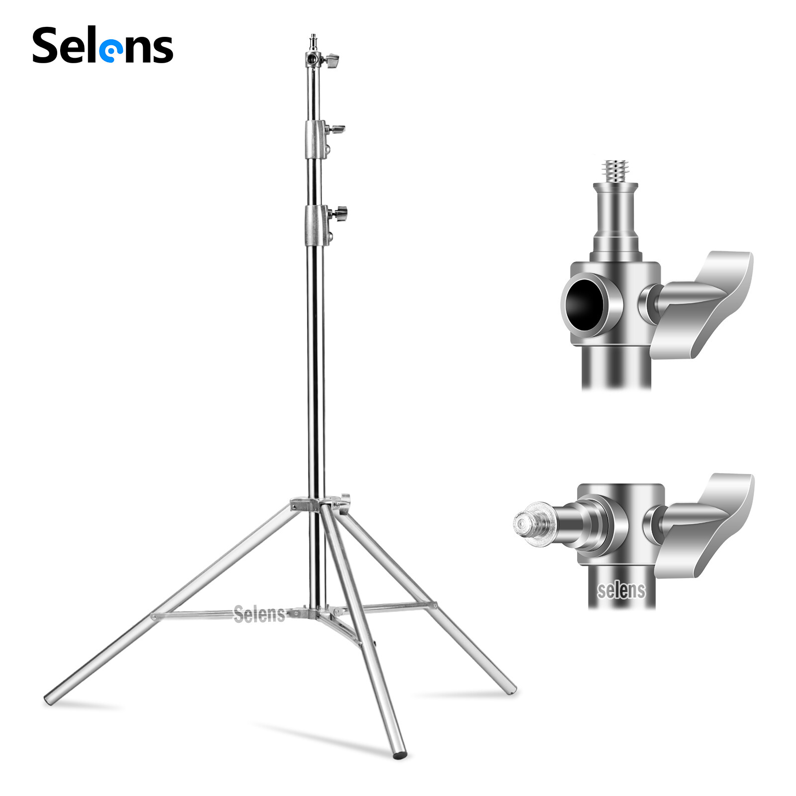 9.2ft Heavy Duty Light Stand Tripod Stainless Spring Damped For Softbox Light