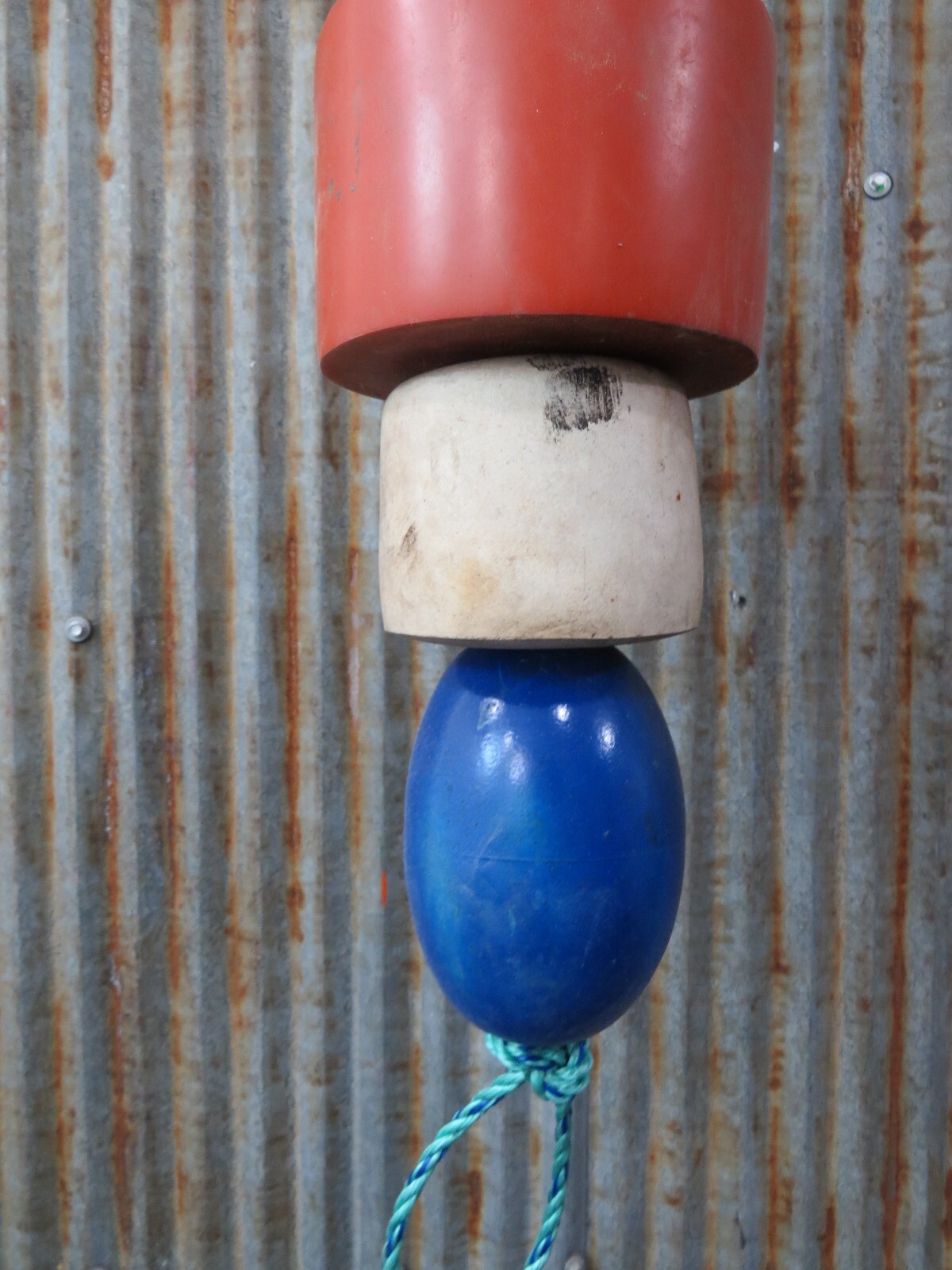 5 Old Fish Net Floats 20 Inches Long Fishing Buoys Bouys Tiki Hut Bar -(SF20)