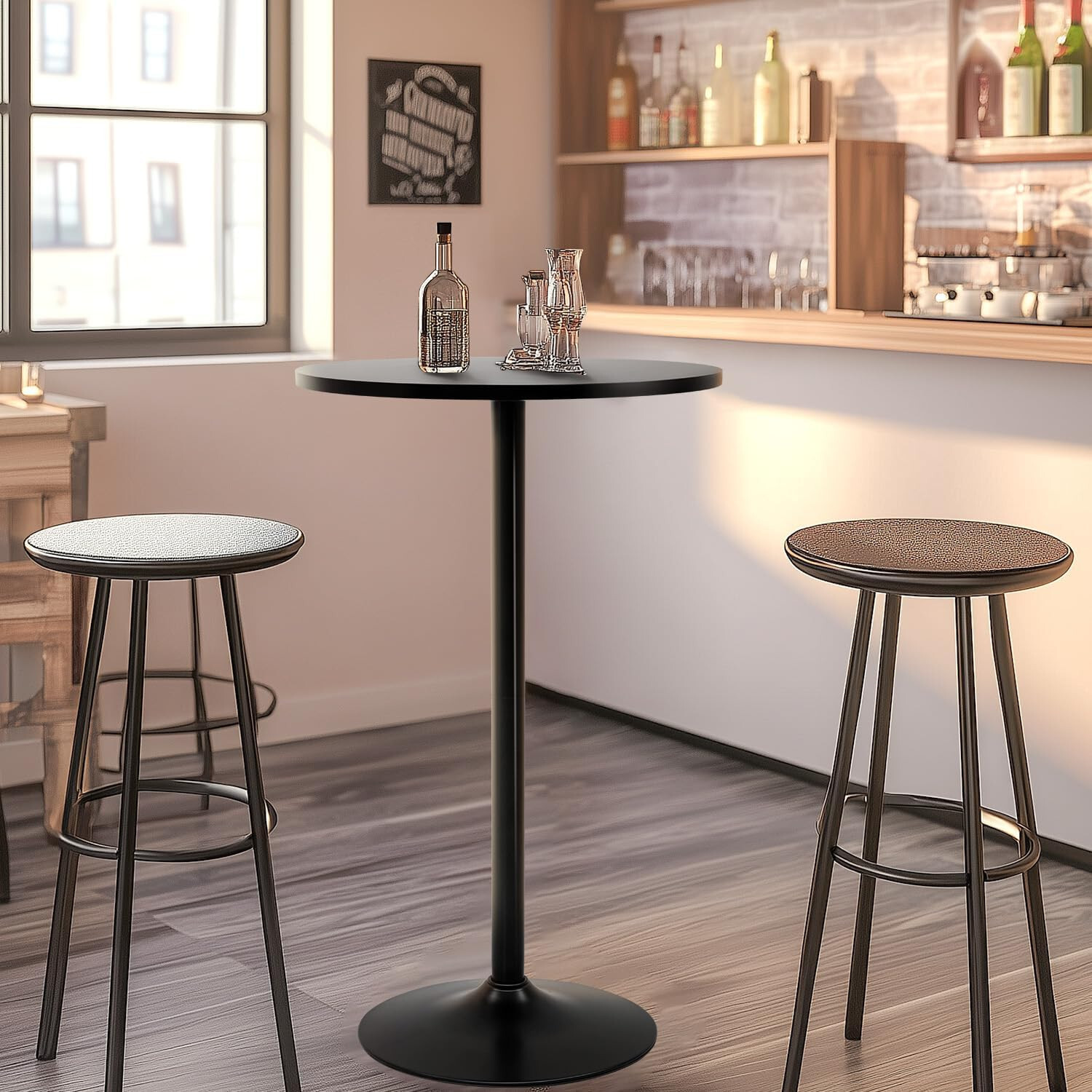 Modern Pub Bar Table 40” Height Hydraulic Dining Room Home Kitchen Bar Table