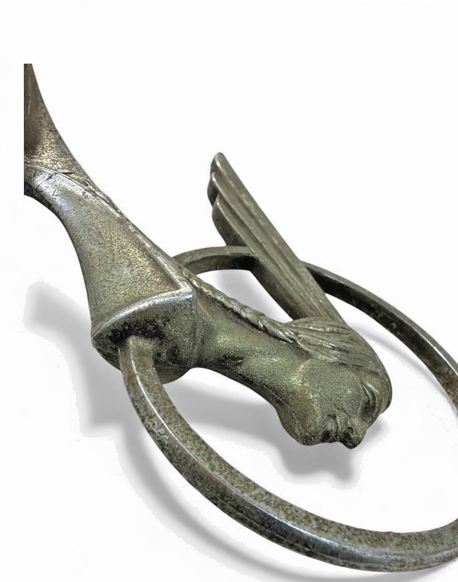 OEM 1934 Pontiac Hood Ornament Unrestored Mounted on Wood Base