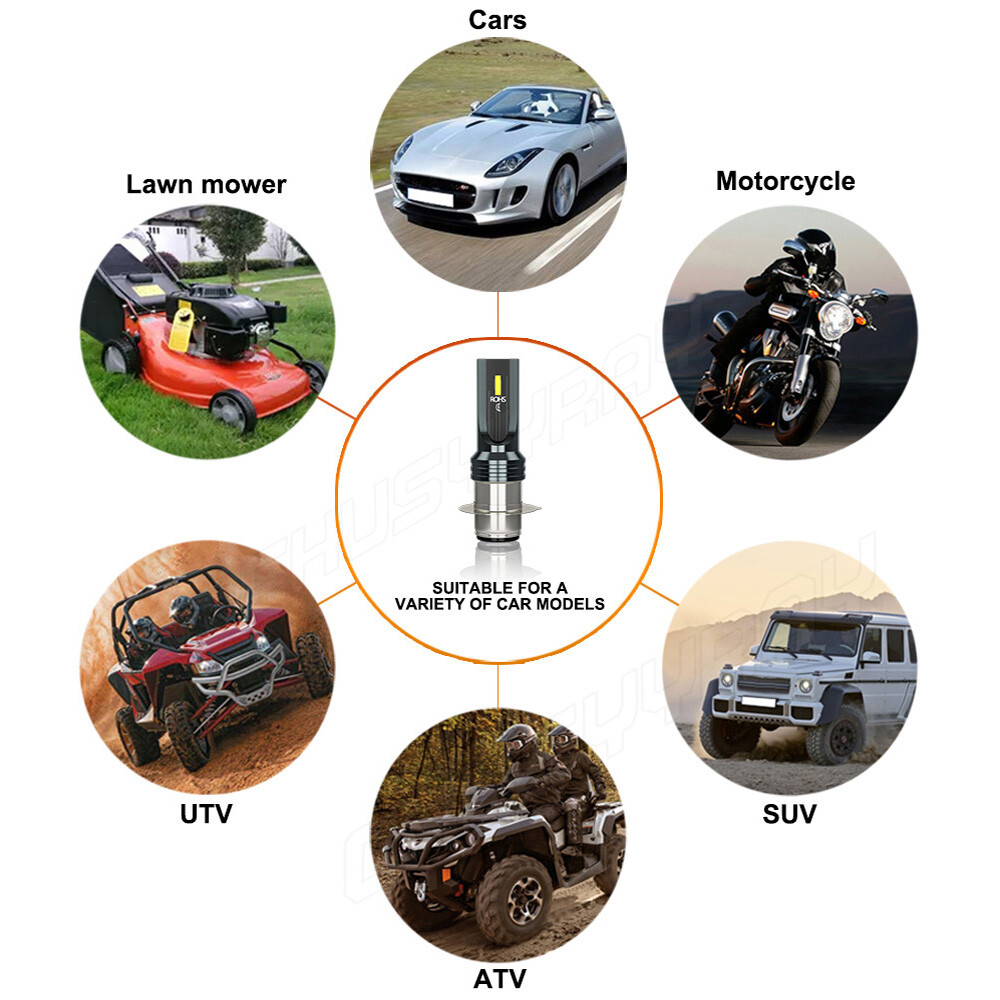 For Honda Sportrax TRX400EX 1999-2008 -2x 6000K LED Headlight Bright White Bulbs