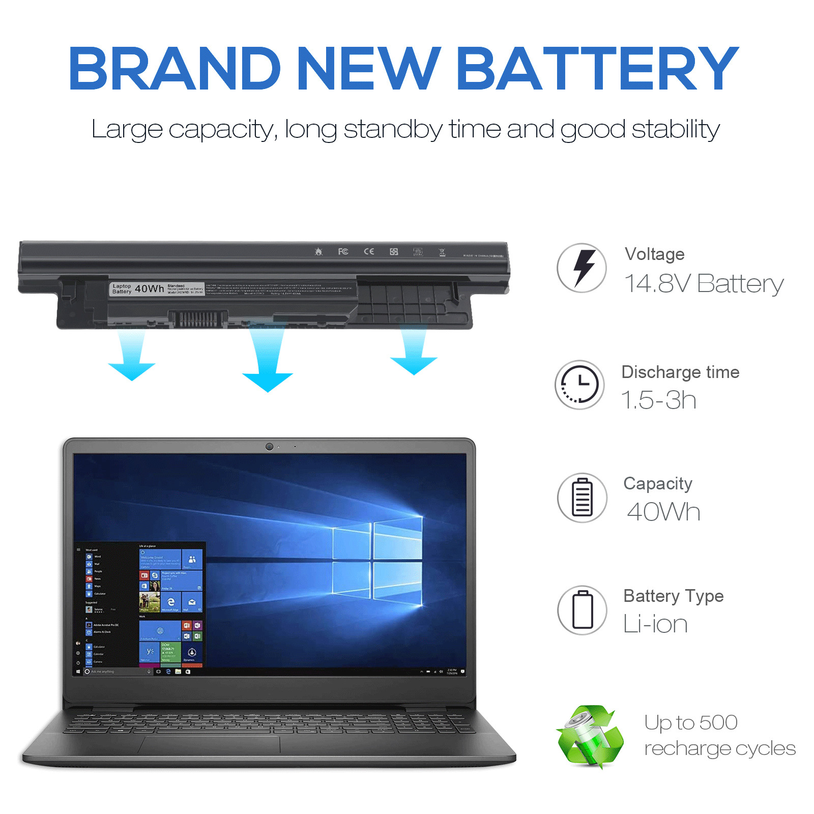 Lot Battery for Dell Inspiron 15 3000 15-3542 15-3543 15-3541 15-3531 15-3537 US