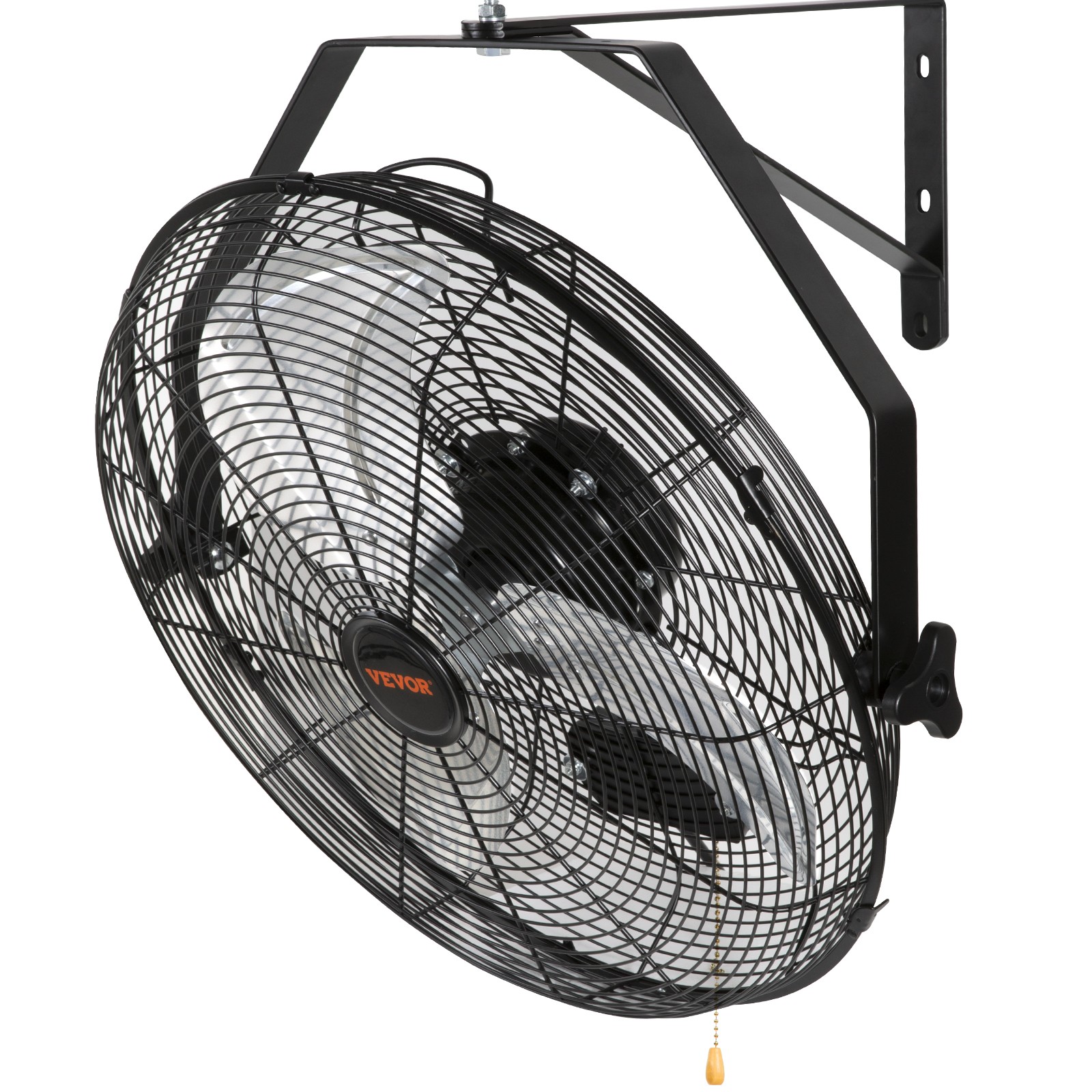 VEVOR Industrial Wall Mount Fan Waterproof Metal Fan 17.6'' 3 Speed Airflow