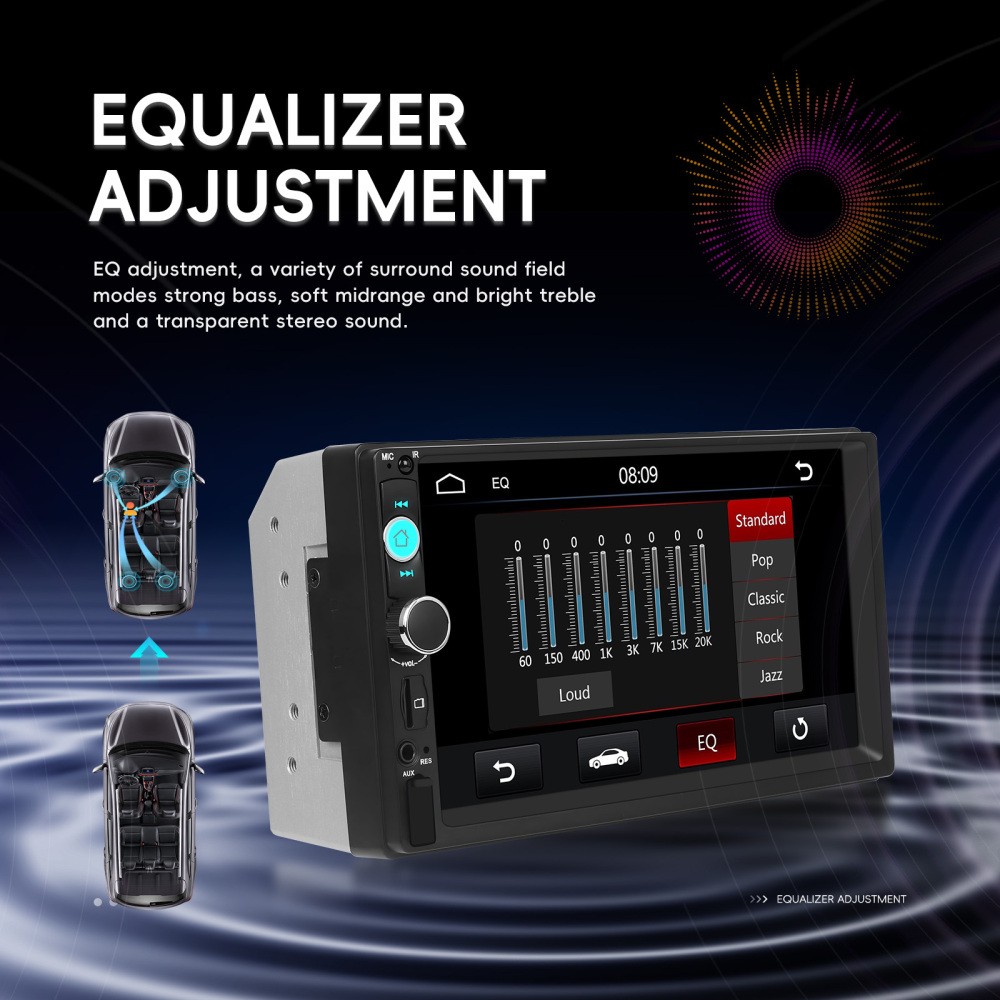 7" Double 2Din Car Stereo Radio Touch Screen Bluetooth FM Mirror link MP5 Player