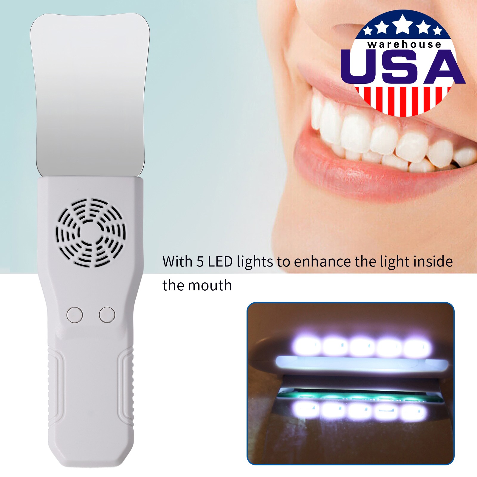 Dental Occlusal Mirror Fog Free LED Intra Oral Photo System 4 Mirror