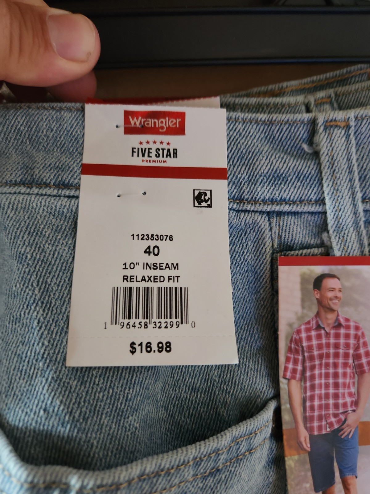 Wrangler Relaxed Fit Jean Shorts New